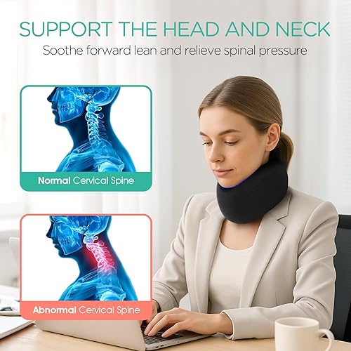 Miniatura 3 de VOYOR-HEALTH Soporte para el cuello, estirador de cuello para dormir, cuello cervical ajustable que alivia el dolor y la presión de la columna
