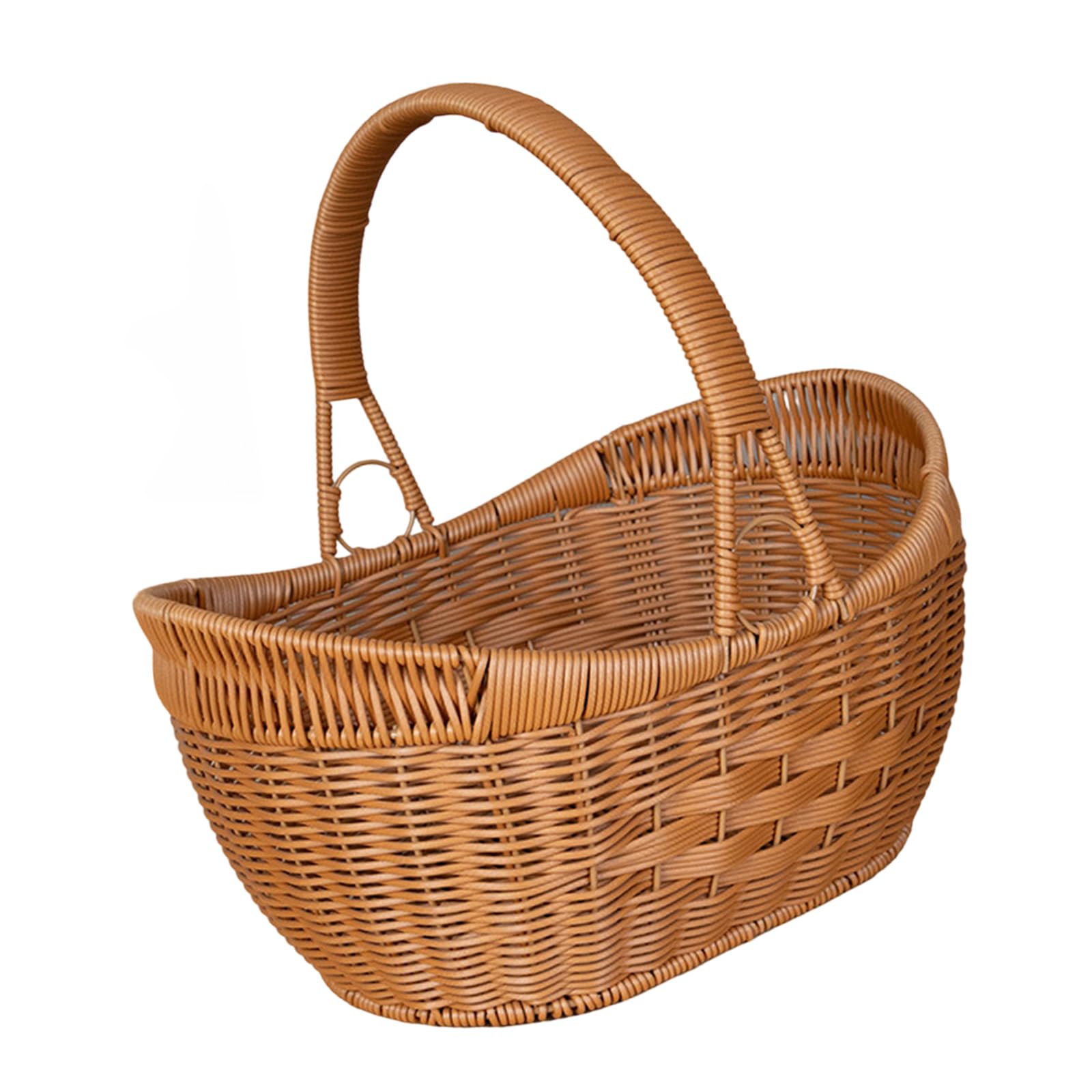 Easy to Wash Plastics Basket for Storing Fruits Vegetables Eggs Large Capacity Plastics Interlaced Fruit Basket Gifts for Fruits