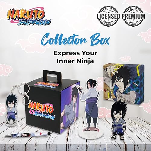 Miniatura 4 de JUST FUNKY Naruto Shippuden Sasuke Uchiha Looksee Caja coleccionista, Púrpura
