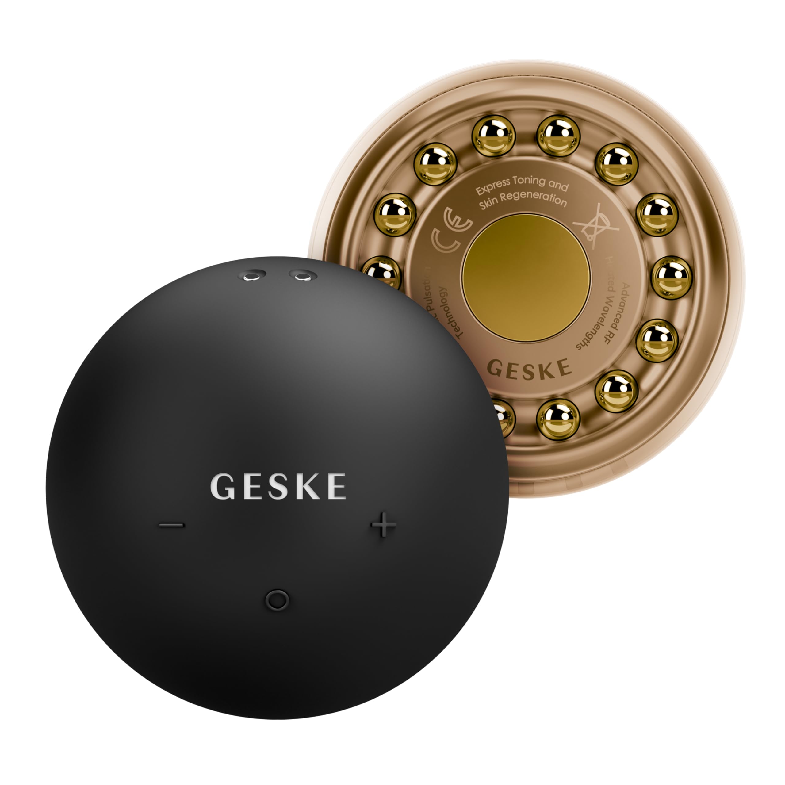 GESKE Anti-Aging Skin Tightener | 6 in 1 | Wärmetechnologie | SmartAppGuided™ | Fortschrittliches Anti-Aging | Radiofrequenz Hautstraffung | Hauterneuerung mit SmartSonic Pulsations