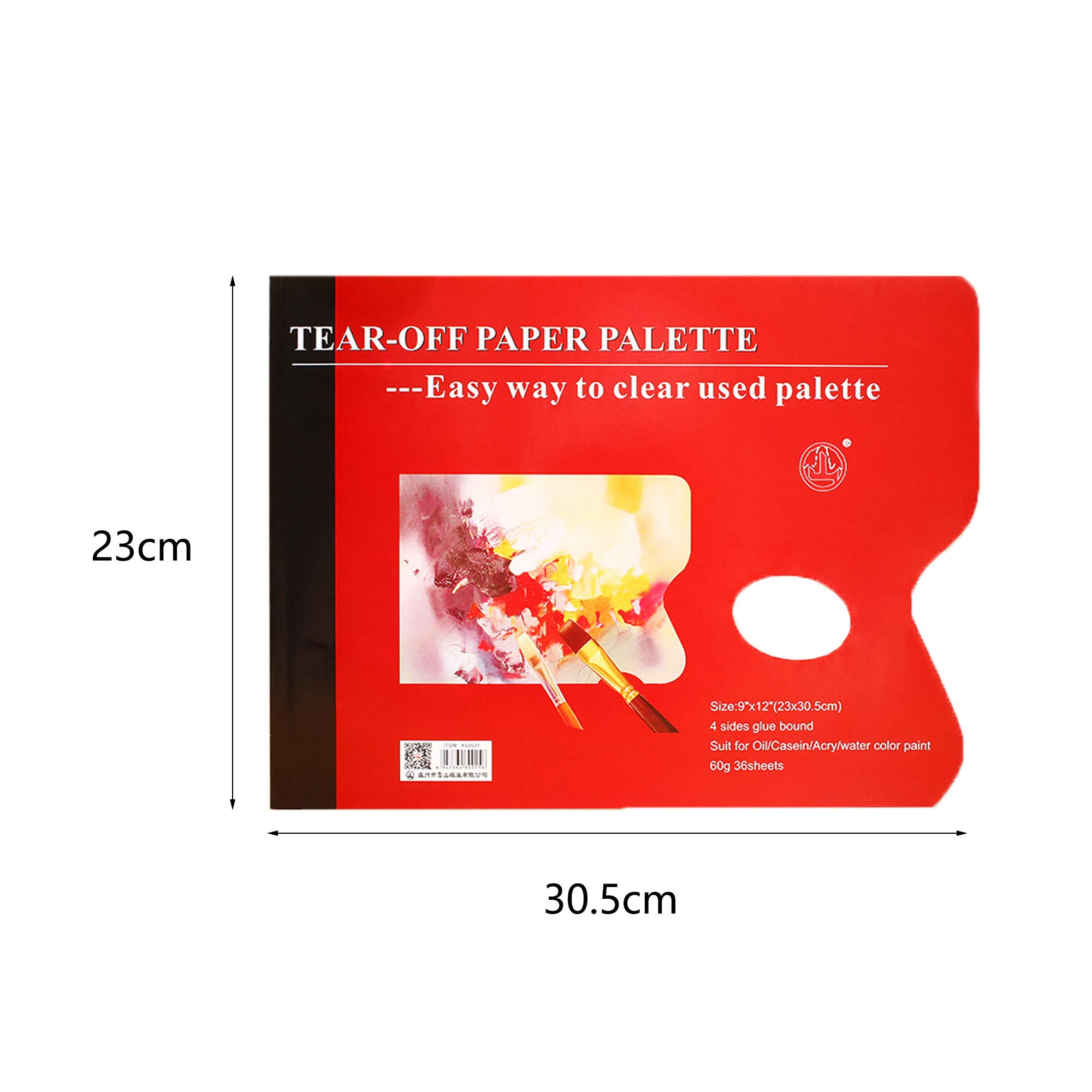 Tavolozza Carta Per Pittura - 36 Fogli 23x30.5 Cm - Foro Per Pollice - Per Olio, Acrilico, Acquerello - Foto 11