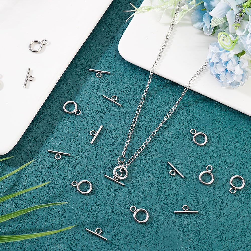 UNICRAFTALE 6 Fermoirs Mousquetons Acier Inoxydable 32mm - Lot 3 Styles Pour Bijoux Multi-brins
