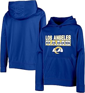 Outerstuff NFL Kids Youth 4-20 Official Team Color Borderline Performance Primary Logo Long Sleeve Pullover Hoodie