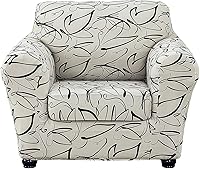 Vista 76 de KRFOONN Fundas elásticas de sofá de 4 piezas para sofás de 3 cojines, funda de sofá estampada con 3 fundas de cojín de asiento separadas, fundas