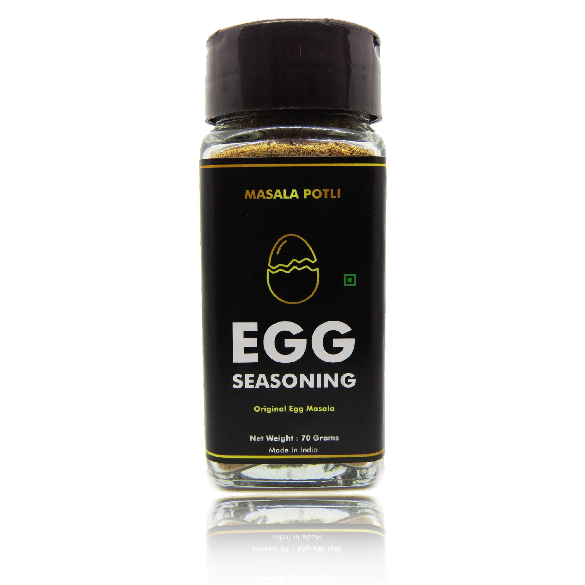 MASALA POTLI� Egg Seasoning Sprinkles Masala for Boiled Egg, Scrambled Egg (Glass Sprinkler Jar, 70 Grams)