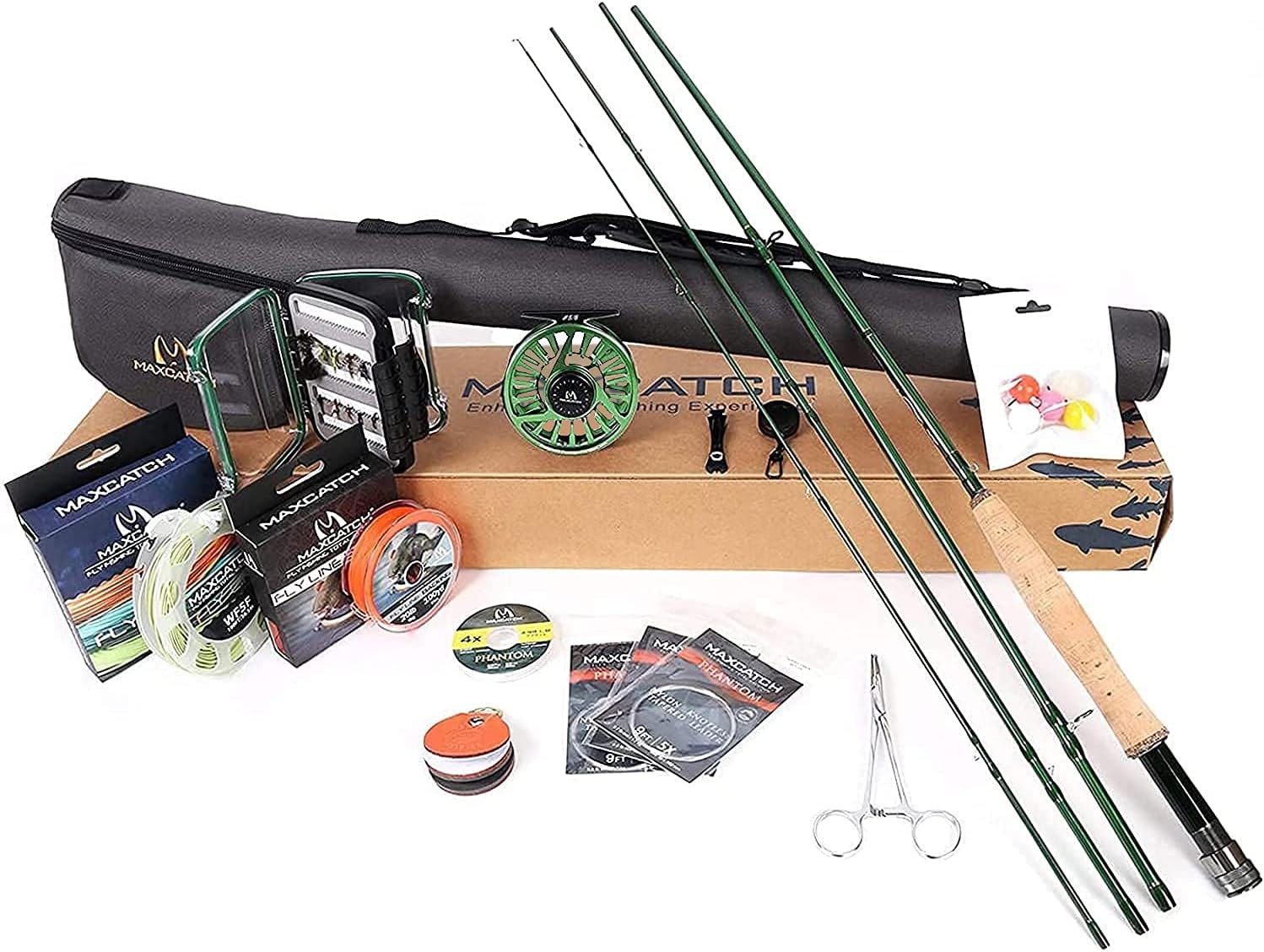 MAXIMUMCATCH Maxcatch Premier Fly Fishing Rod and Reel Combo Complete 9' Fishing Outfit