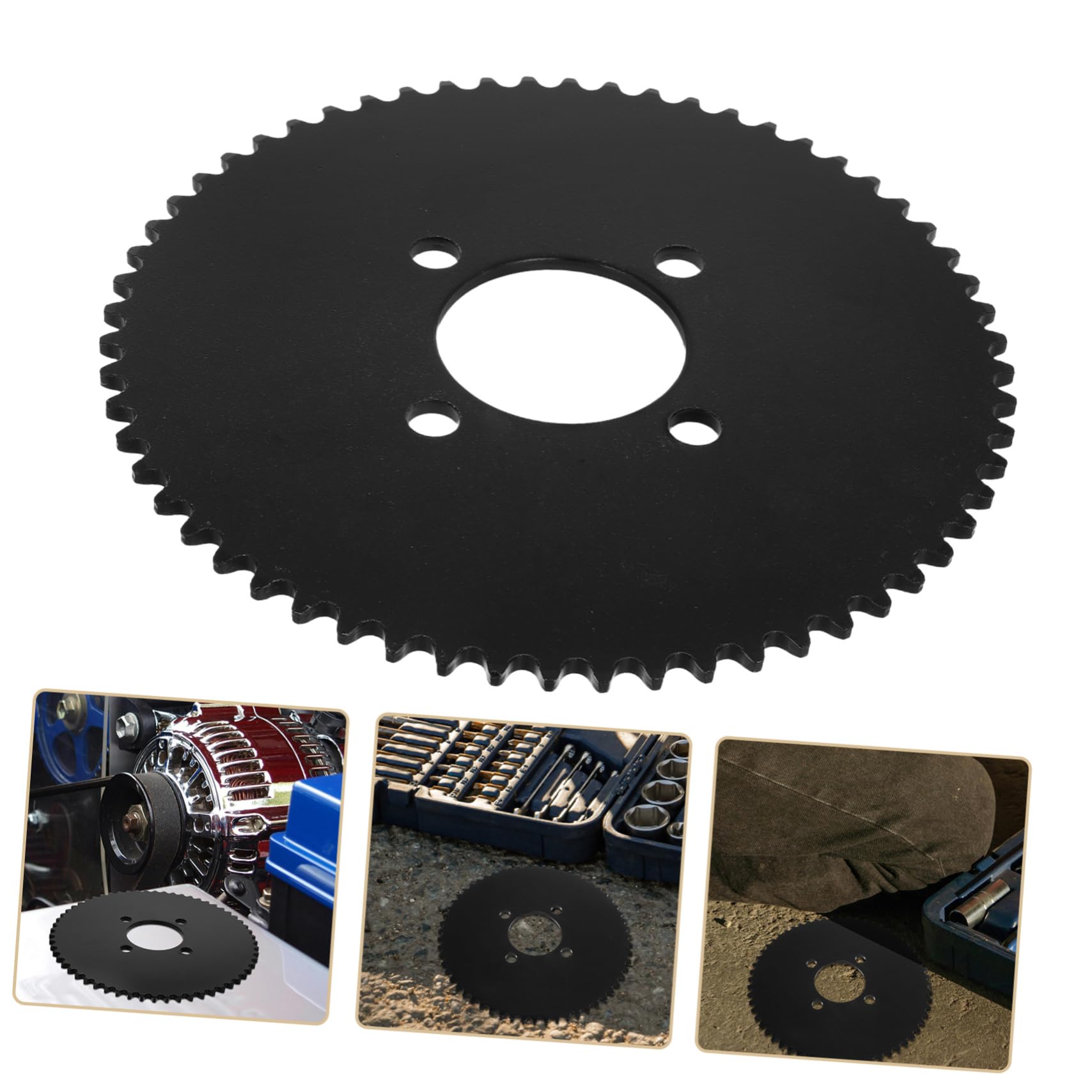 GARVALON Pignon de Chaîne pour Scooter et Karting, Métal Noir, Alésage 51mm, Montage Précis, pour Piste et Skate Park