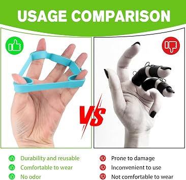 4 Pack Hand Exerciser Grip Strengthener Finger Stretcher Resistance Bands Silicone Hand Grips Strengthener Forearm Trainer for Wrist Strength Finger Flexibility and Stress Relief