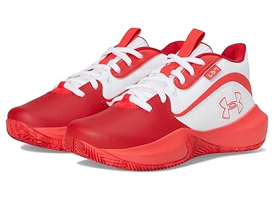 Under Armour Kids Lockdown 7 (Big Kid) Kids Shoes White/Red/Racer Red : 7 Big Kid M, Synthetic