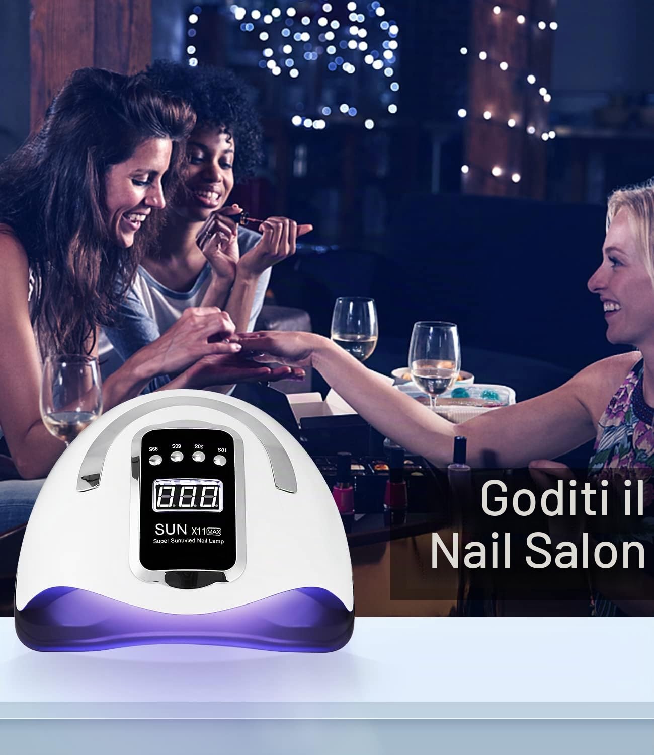 Lampada UV LED Unghie, 280W Professionale 66 sfere di lampada a LEDs, Semipermanente Curare Rapidamente Pedicure Fornetto per Tutti i Smalti, Automatico Sensore per Manicure a Casa e in Salone
