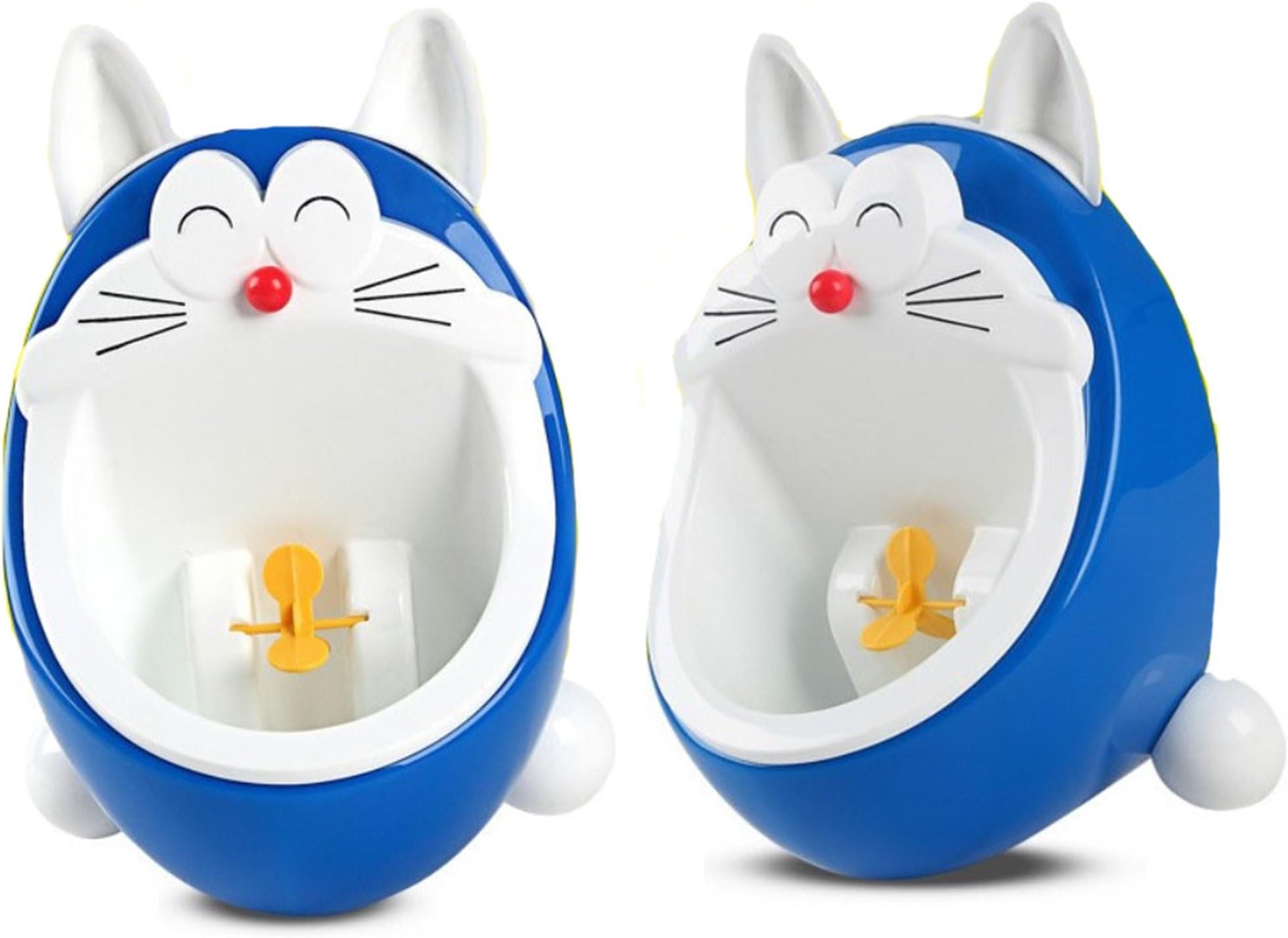 Vesuvius Cartoon doraemon Children Potty Urinal Pee Toilet wall-hung kids toilet portable potty Training Boy Kid Baby Trainer (Ear)