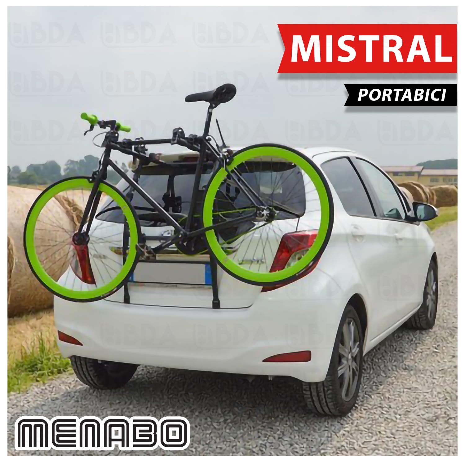 PORTABICI POSTERIORE PER AUTO DA 3 BIKE MENABO MODELLO MISTRAL PER CHEVROLET Cruze (J300) Sedan DAL 2008 AL 2016