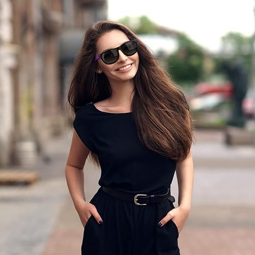 Miniatura 6 de Elcoho Paquete de 48 lentes de sol de neón a granel para niños y adultos, gafas de sol de estilo retro de los años 80 para suministros de fiesta en