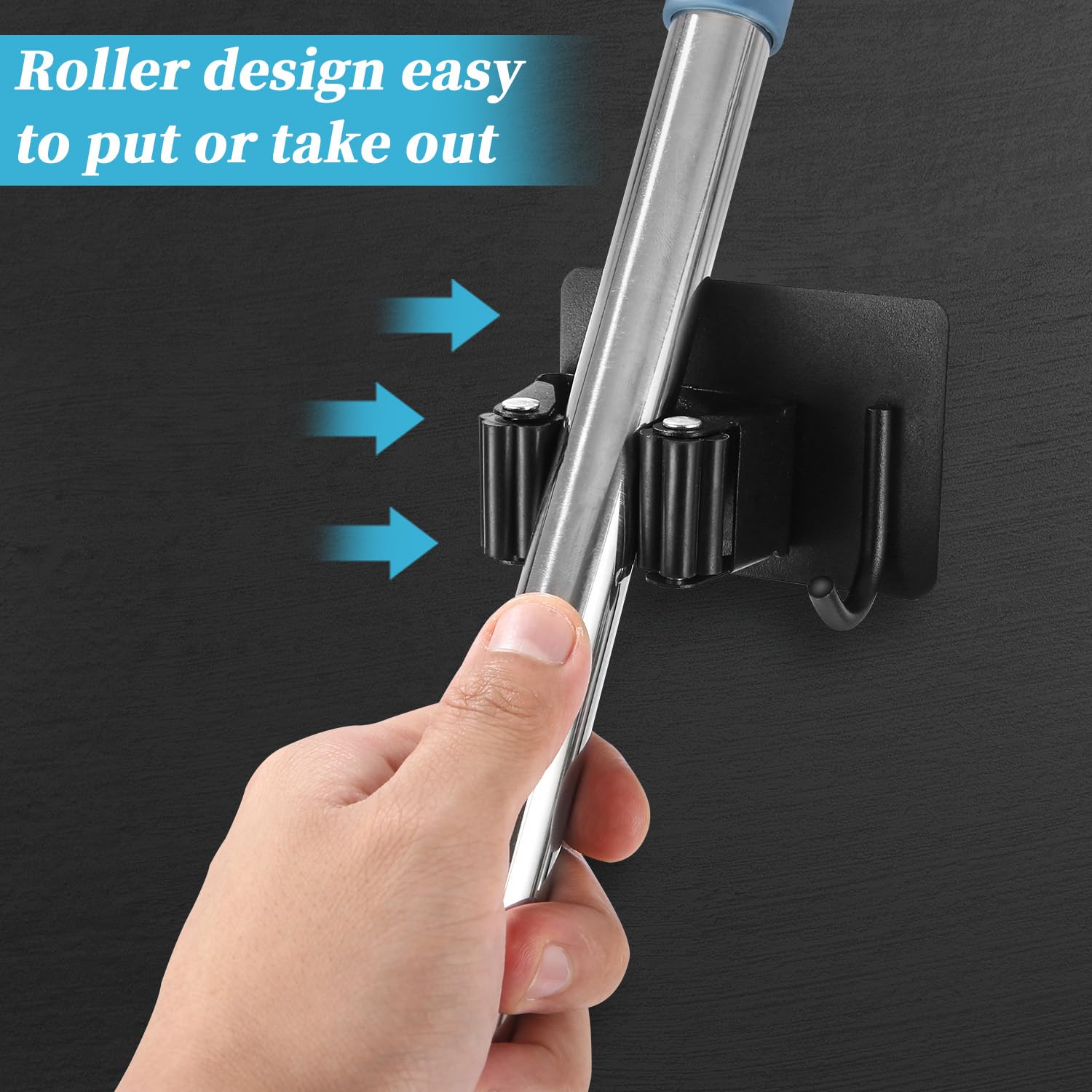 Portascope Parete 5 Pezzi - Gancio Adesivo In Acciaio Inox Per Cucina, Bagno, Garage - Foto 7