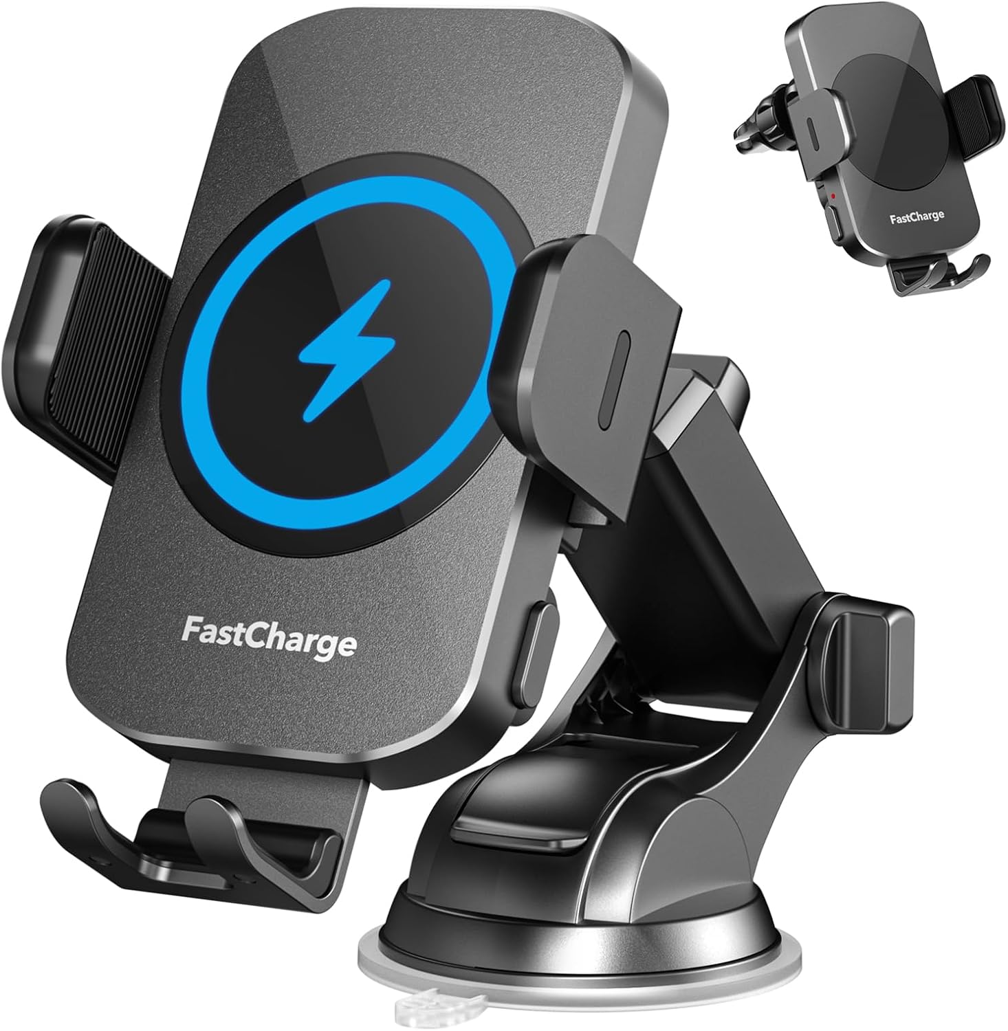 Wireless Car Charger, Fast Charging 15W Auto Clamping Car Charger Phone Holder Phone Mount for iPhone16 15 14 13 12 11 Pro Max Xs, Samsung Galaxy S24 Ultra S23 S22 S21 S20 S10+ Note 9, etc