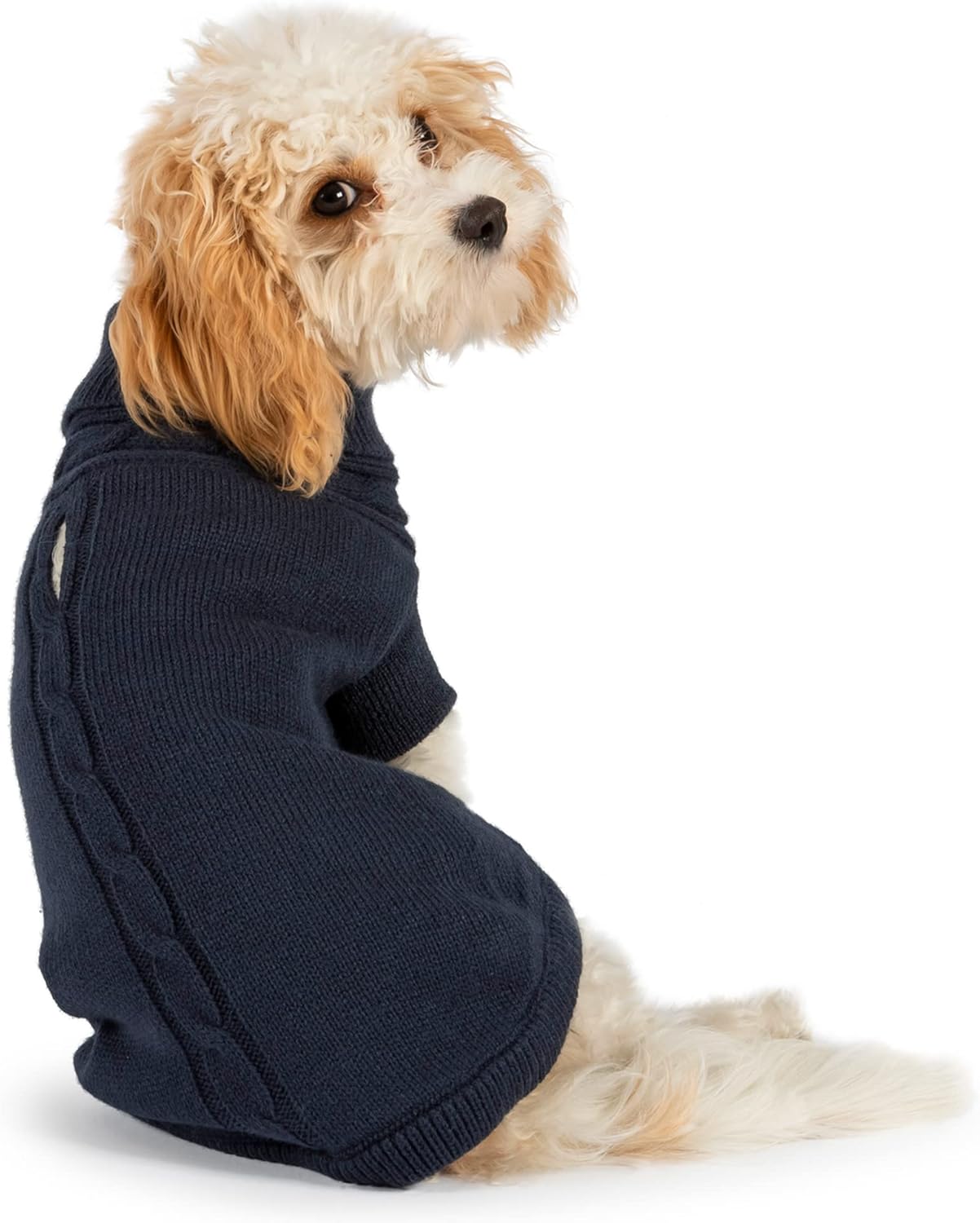 Ancol Blue Cable Knit Dog Jumper Large (50Cm Length) BigaMart