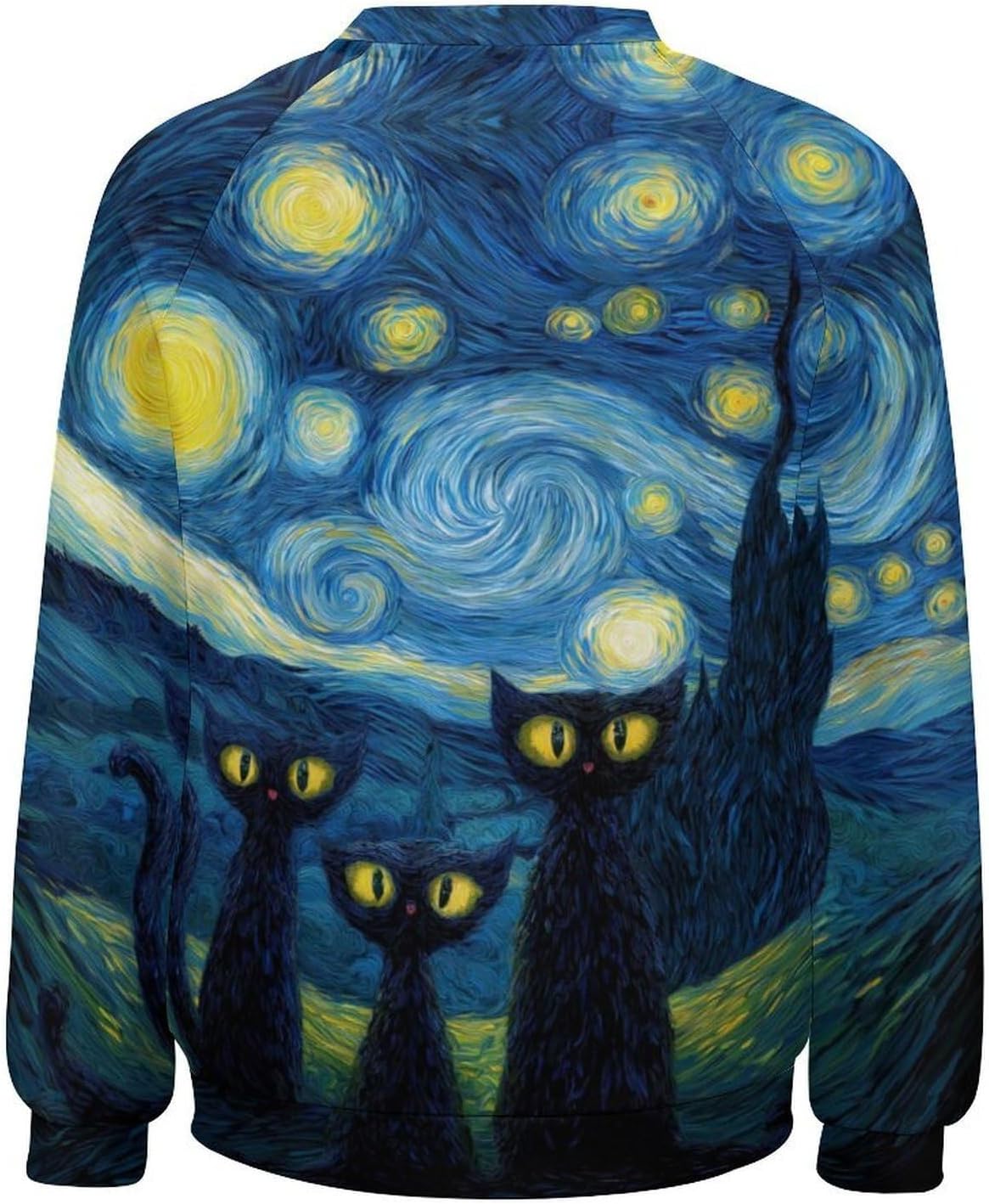 Sweatshirts for Women Starry Night Long Sleeve Casual Pullover - Image 4