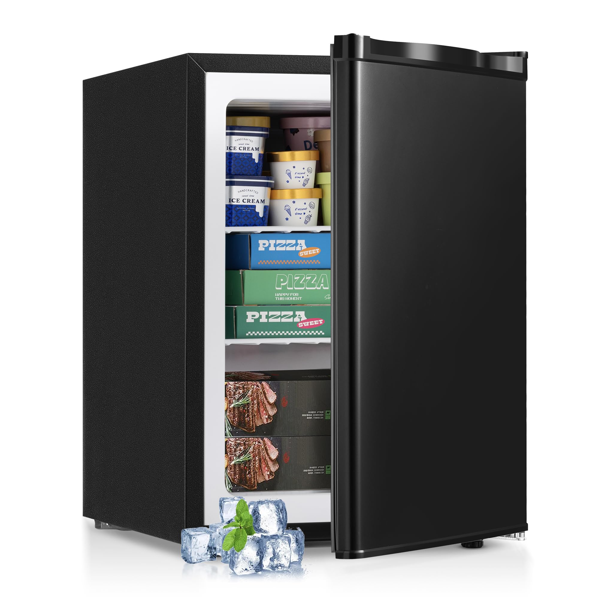 DollarDash HA704B 2.1 cu ft Chest Freezer Black