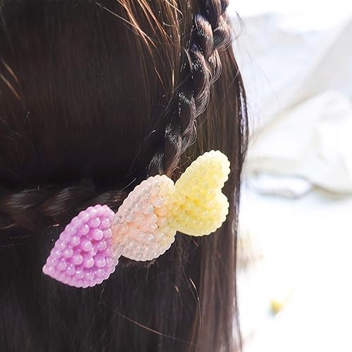 Miniatura 7 de Pinza para el cabello de perlas para joyería de resina acrílica, pasador DIY, epoxi, arcilla, con accesorios de metal, juego de 22 unidades