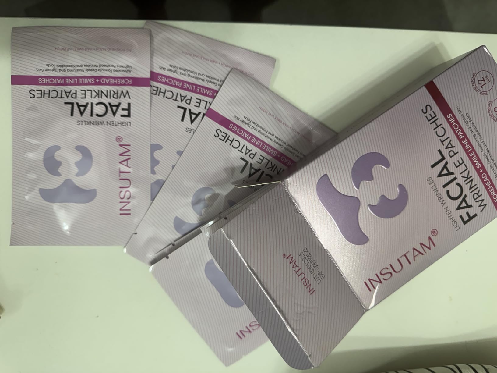 Insutam Forehead Wrinkle Patches for Anti-wrinkles: Overnight Face Wrinkles Patches to Lift Smile Lines for Women (PINK)