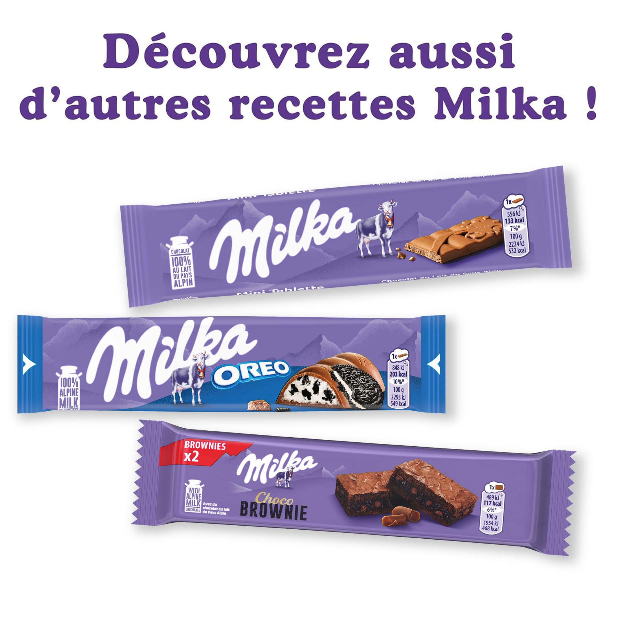 Milka - Mini Tablette Chocolat au Lait du Pays Alpin - 48x25g