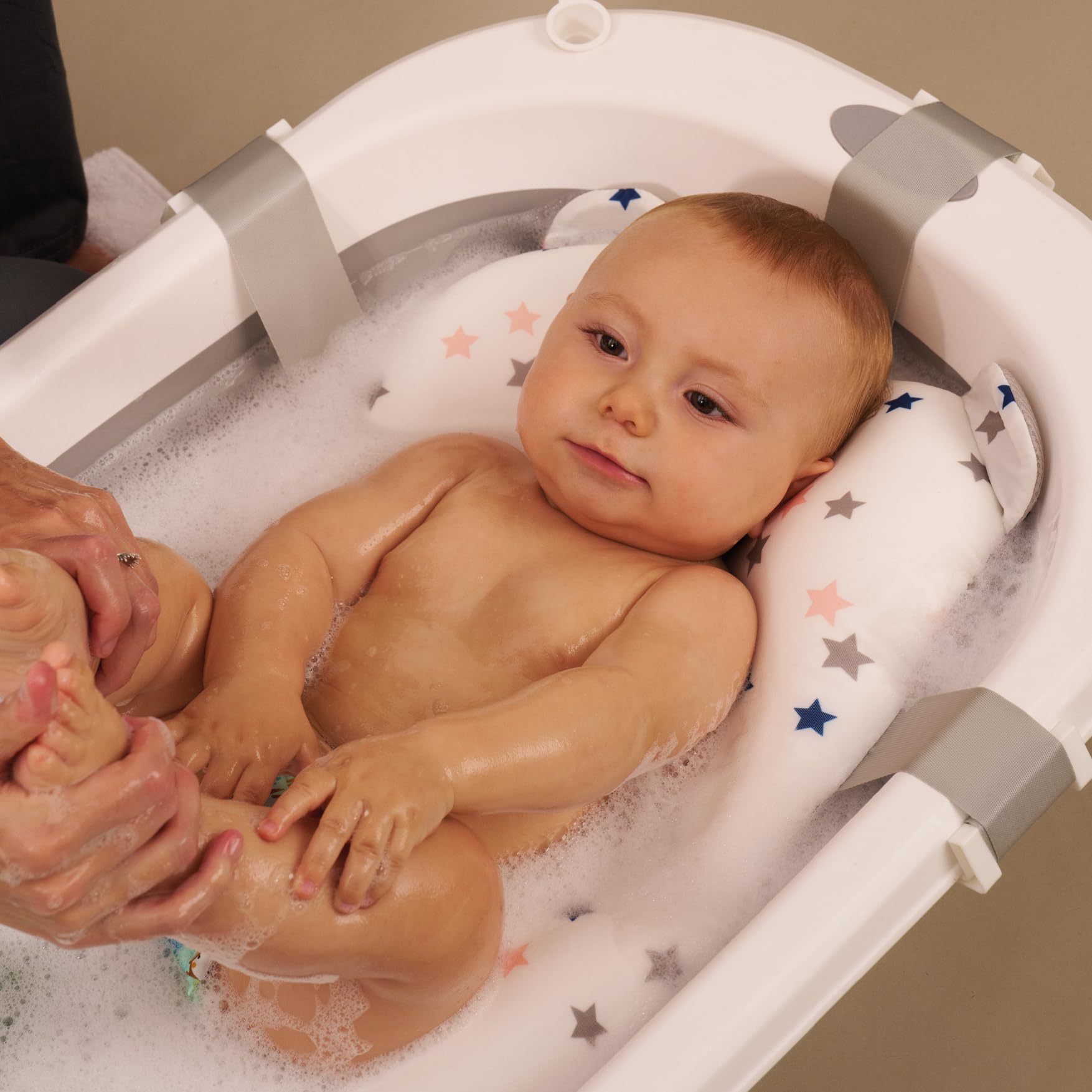 MS BabyWorld - Coussin Réducteur - Coussin Réducteur Adaptable pour Baignoire Pliable | Facile à Ranger | Portable pour la Maison ou les Voyages
