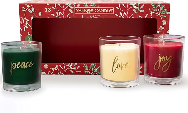 Yankee Candle Gift Set | 3 Scented Tumbler Candles | Countdown to Christmas Collection