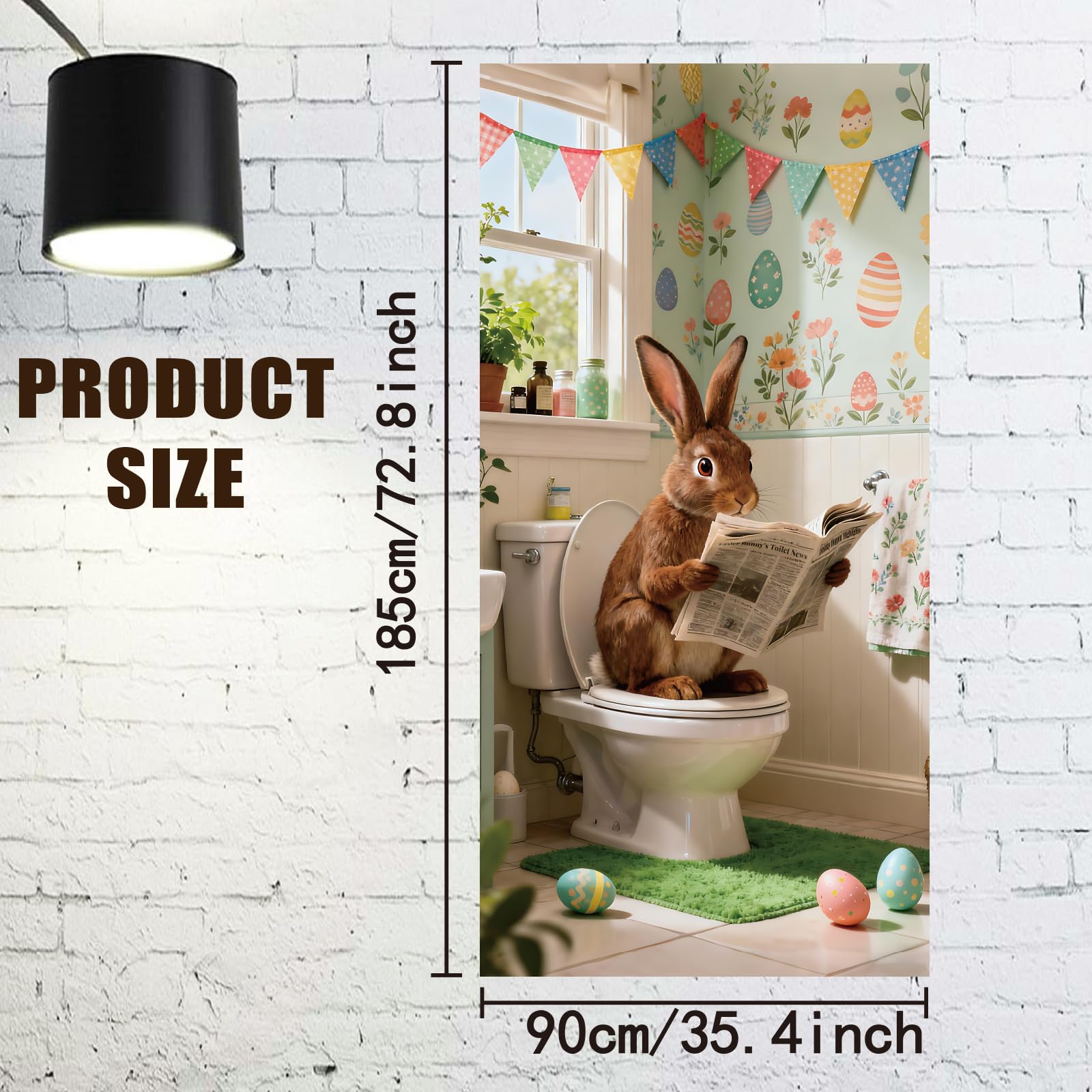 arricraft 1 Pc Easter Theme Polyester Door Cover - Image 2