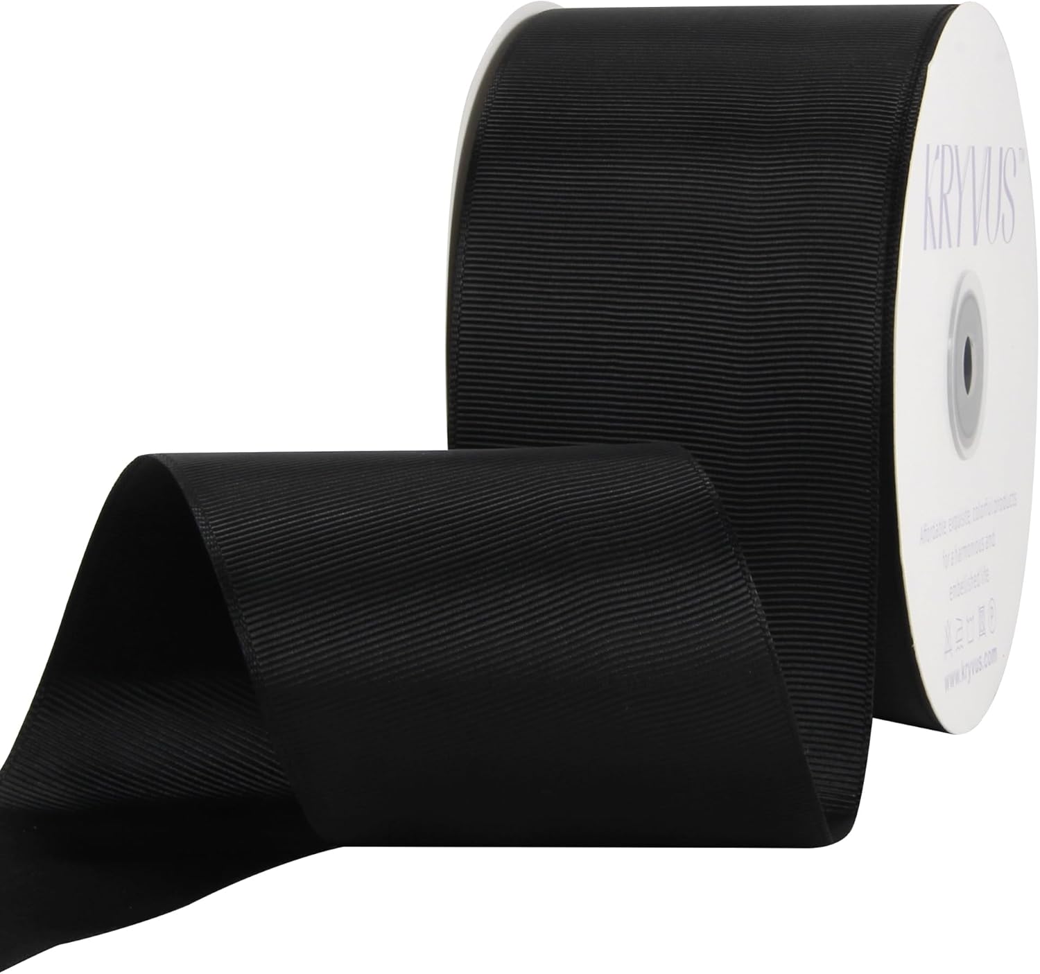 Black Ribbon, Grosgrain Ribbon 3 Inch x Continuous 50 Yards, Black Grosgrain Ribbon for Crafts, Gift Wrapping, Hair Accessories, Wedding Decor, Sewing and Bow Making