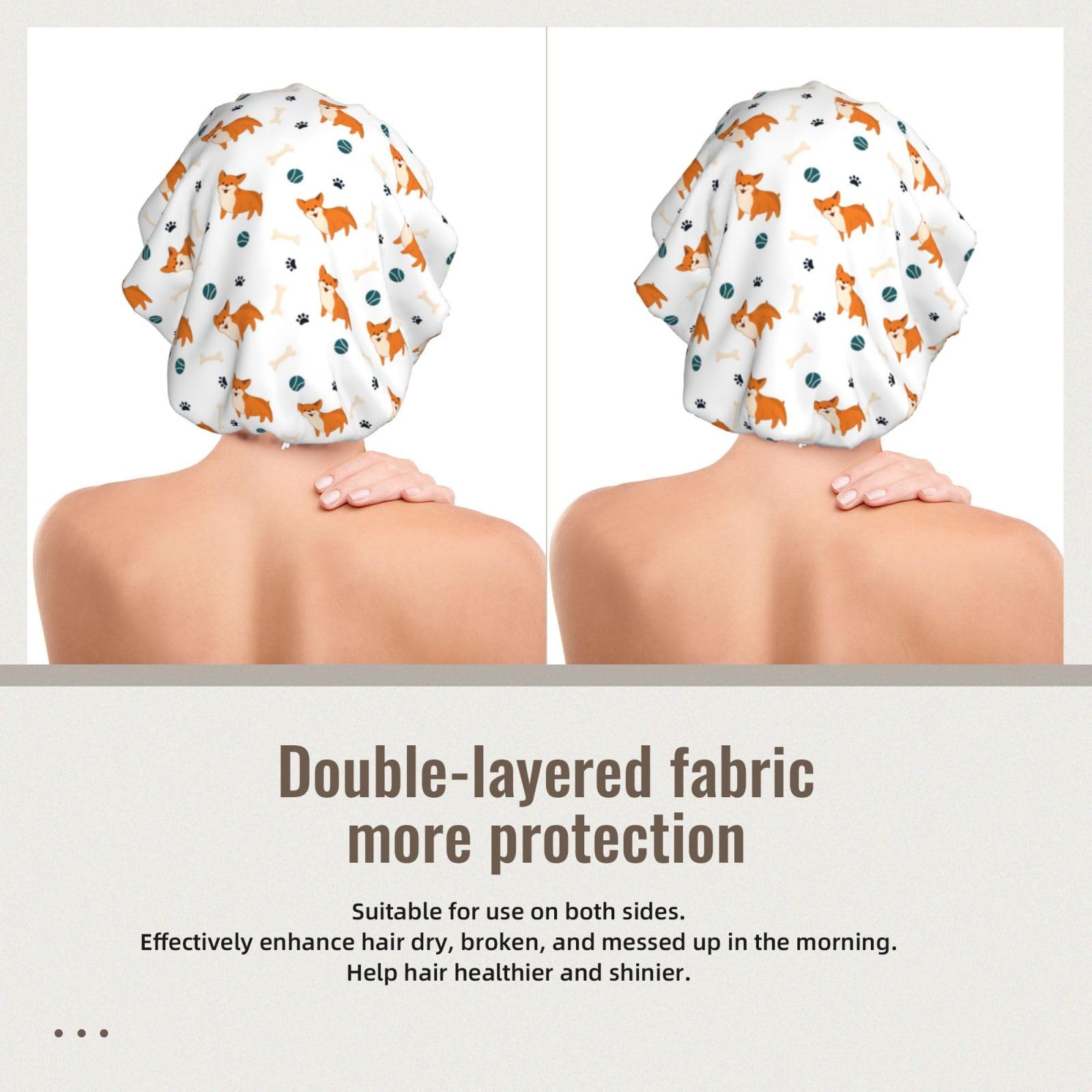 Funny Cute Corgi Dog Baseball Silk Bonnet for Sleeping Women Men - Adjust Satin Bonnet for Sleeping, Soft Comfrt Hair Bonnet for Sleeping