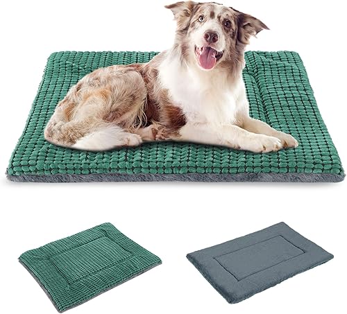 Miniatura 10 de BVAGSS XH079 - Almohadilla reversible para jaula de perro, de espuma viscoelástica, suave, cálida, lavable a máquina, colchón para perreras para