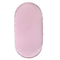 Vista 1 de Pro Goleem Sábana de satén para moisés, ideal para el cabello del bebé, sensación de seda suave para almohada o colchón de moisés o cuna, para Rosa