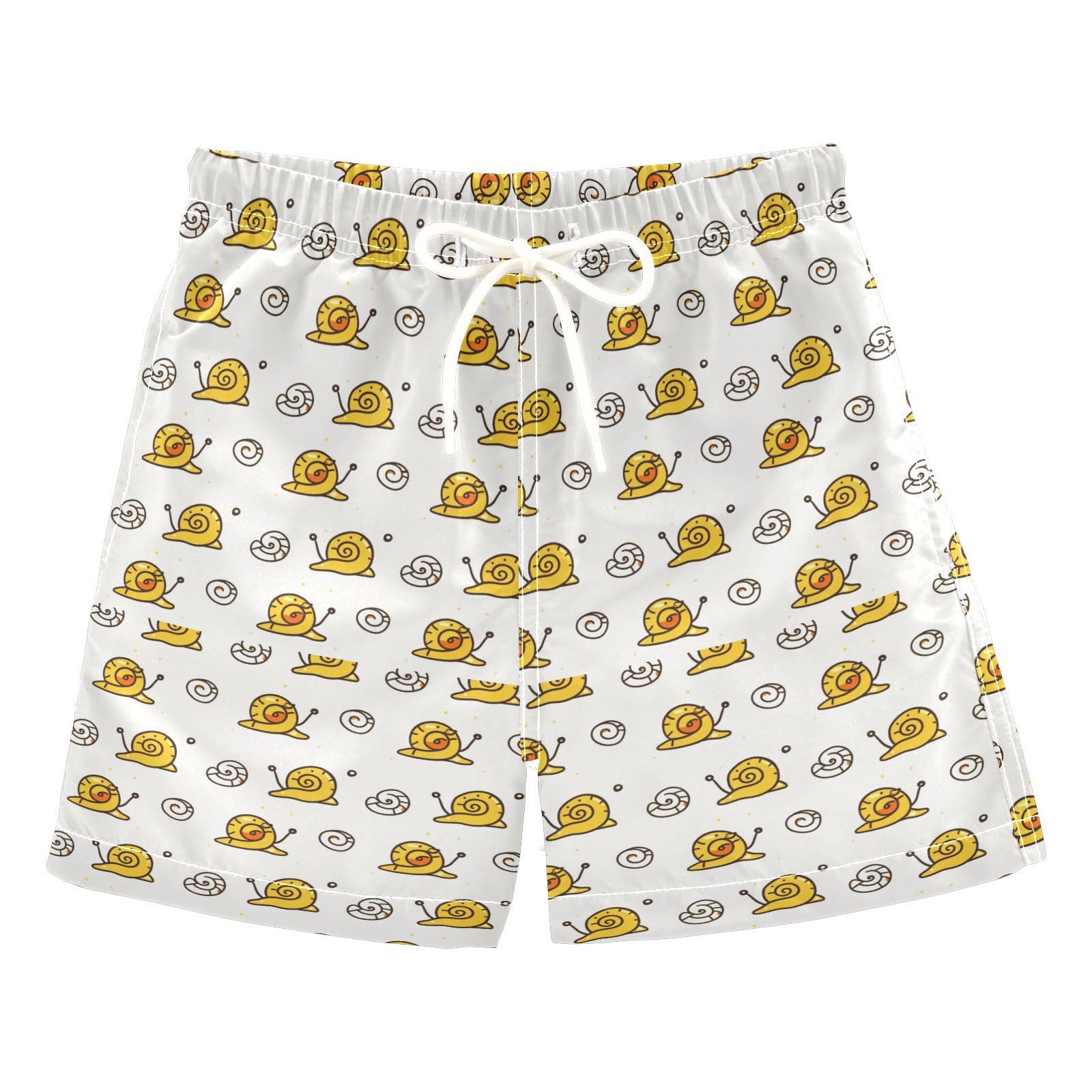 Yellow Snail Boys Swim Trunks Toddler Shorts Swimwear Boardshorts