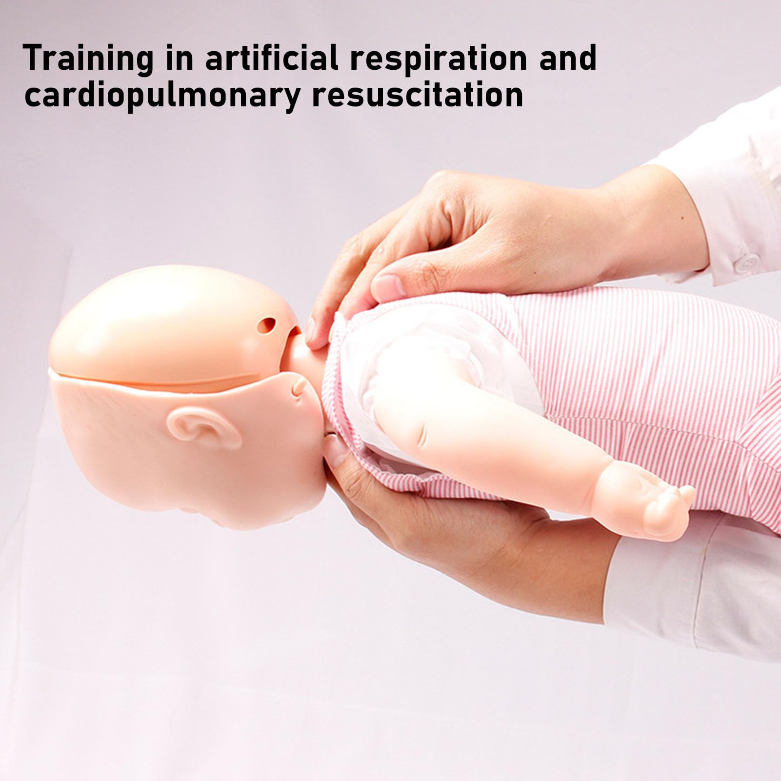 Fockety CPR-Trainingspuppe für Kleinkinder, Simulierte CPR-Puppe für Kleinkinder mit Mittlerer Haut, CPR-Set für Kleinkinder mit Aufbewahrungstasche für Obstruktionstraining, Notfallpflege
