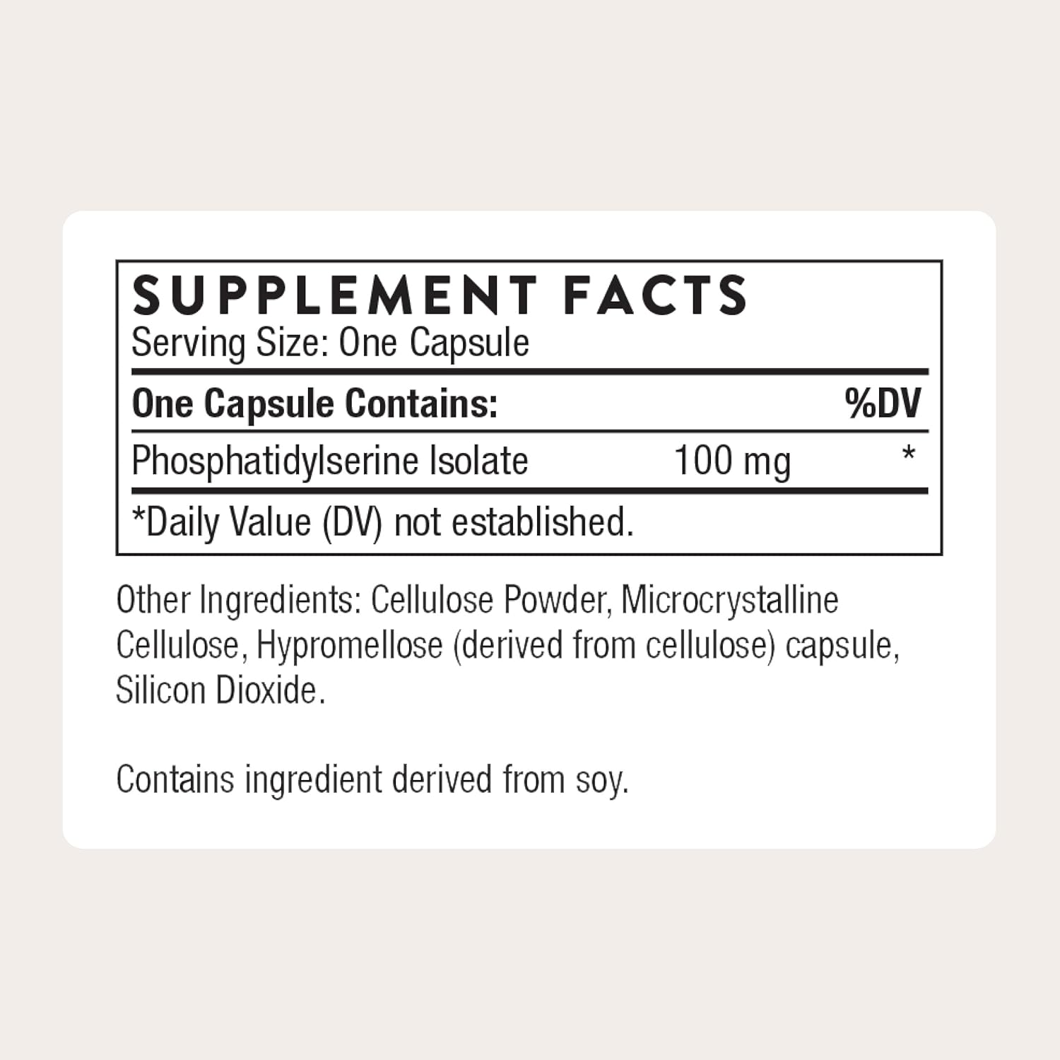 THORNE - Phosphatidylserine (Formerly Iso-Phos) - Cortisol Management Support - Phosphatidylserine Isolate Supplement to Support Brain Function* - 60 Capsules - 60 Servings - Image 2