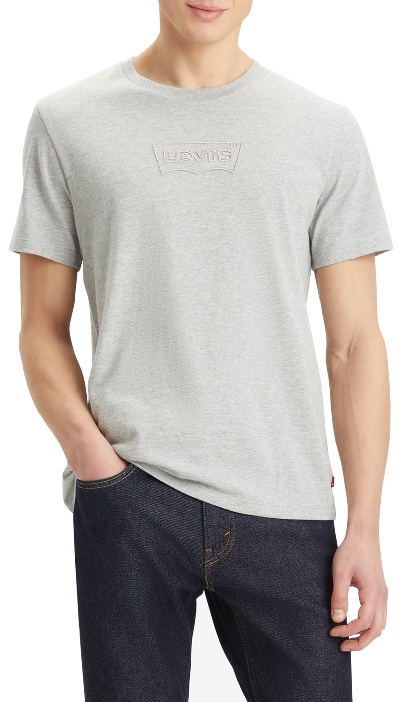 Levi's Men's Graphic Crewneck Tee T-Shirt, Corded Batwing Mhg, S