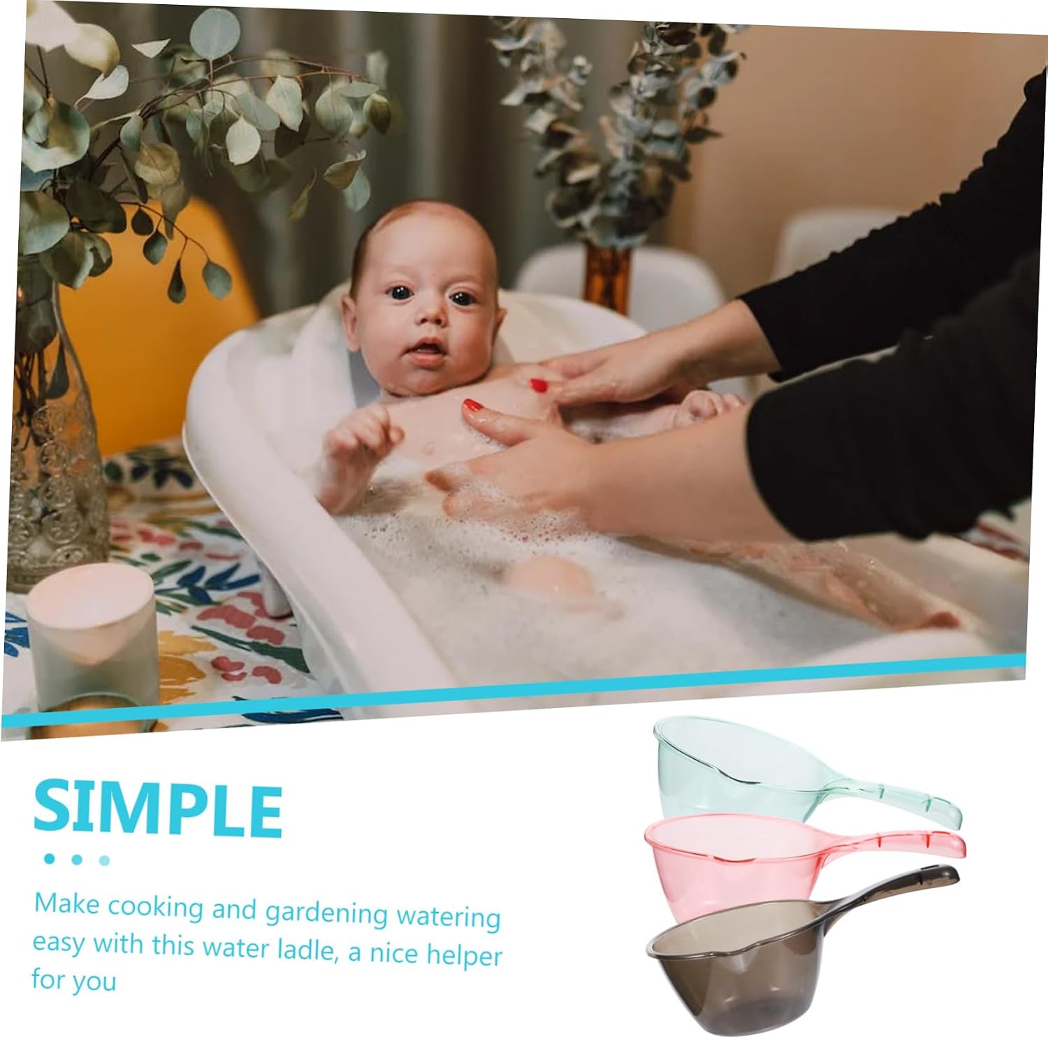 3pcs Plastic Water Ladle Scoop for Home and Gardening Use image 4