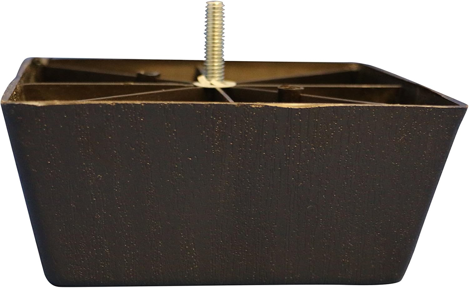 Rich Brown Plastic Square 2.5 Inch Leg for Sofas and Recliners Set of 4