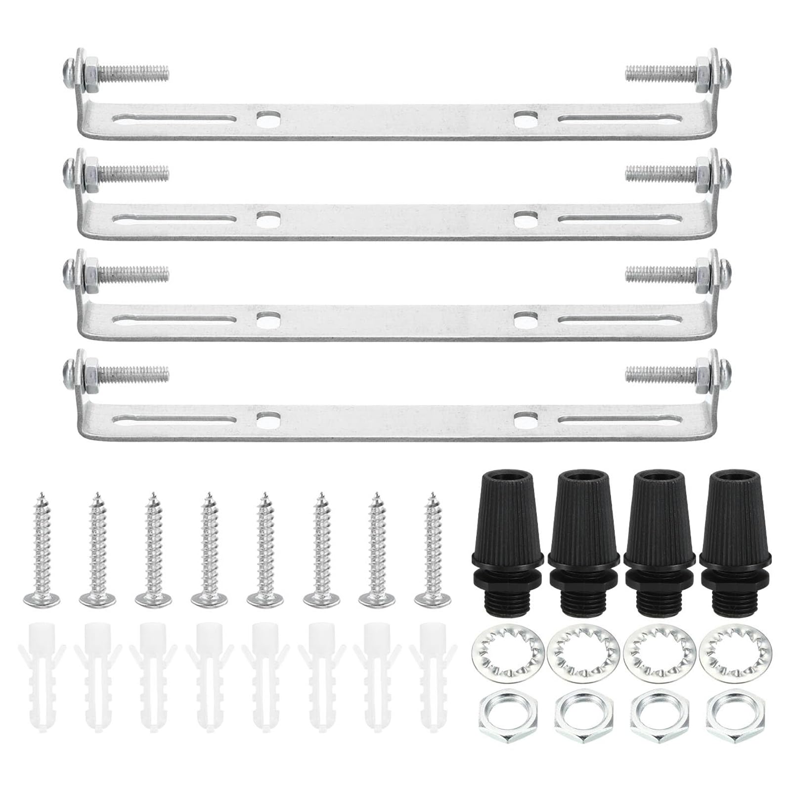 TOP-VIGOR 4Sets Light Fixture Ceiling Bracket, 130x18x16mm Ceiling Light Plate Kit