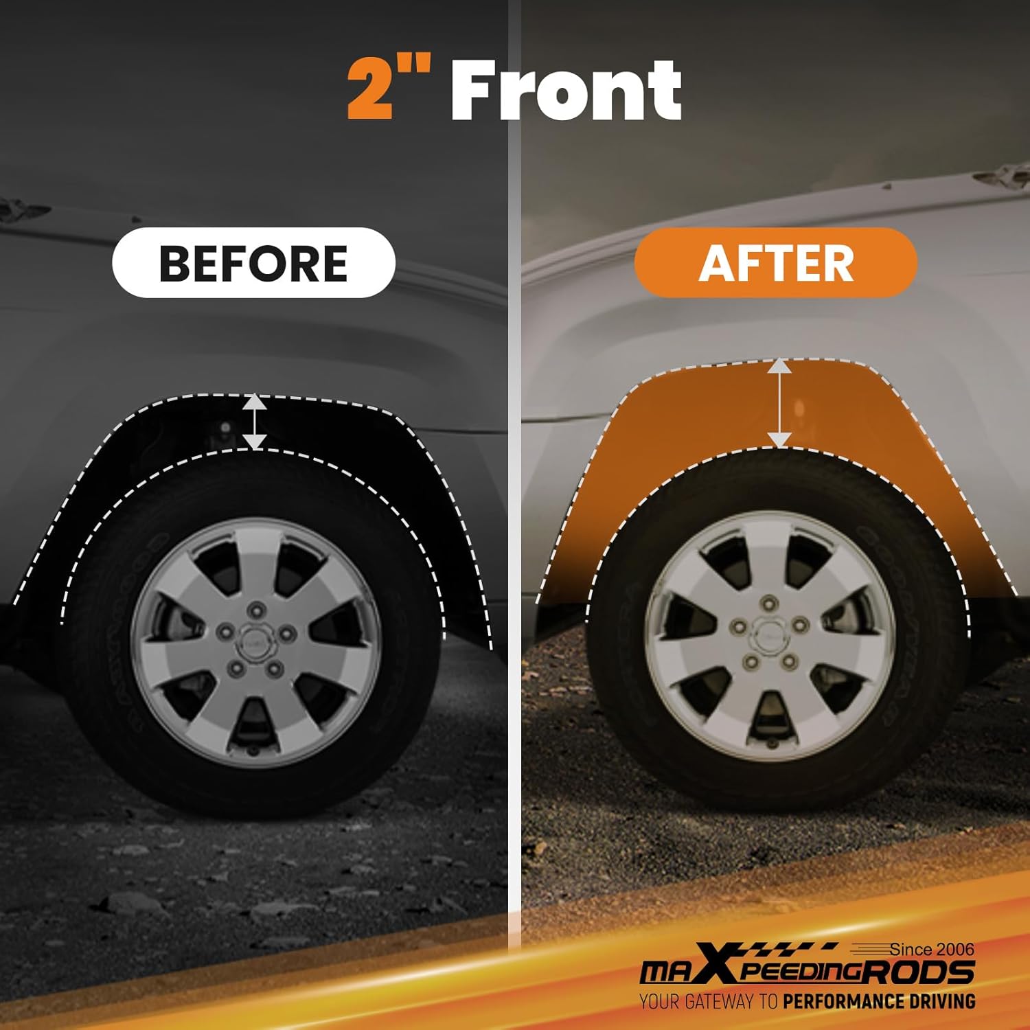 maXpeedingrods 2” Front Lift Leveling Kit for Toyota Tacoma/4Runner 2003-2023, for Toyota FJ Cruise 2007-2015, Strut Spacer Extensions