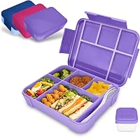 IJIAMY Gyerek Uzsonnás Doboz Rekeszekkel, Szívódó Fedeles Bento Box Lányoknak és Fiúknak 1