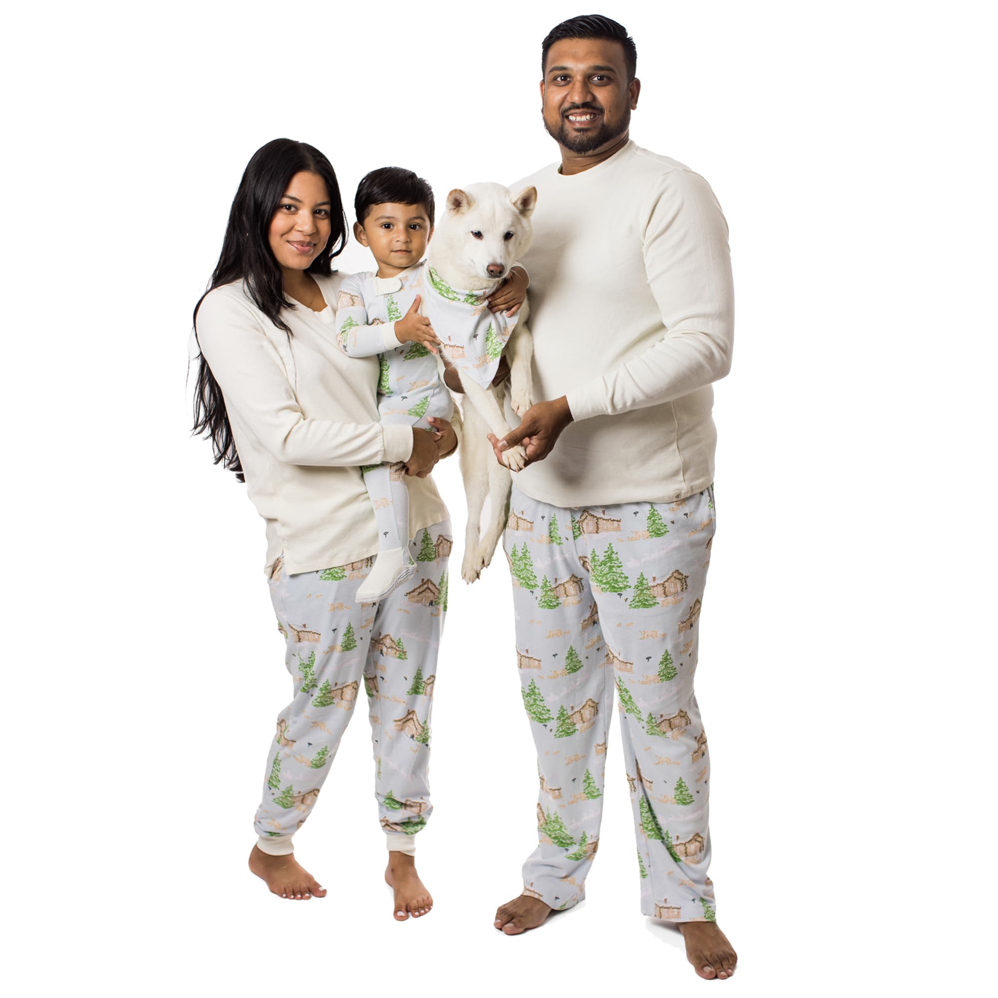 Burt's Bees Baby Baby Girl Family Jammies Matching Holiday Organic Cotton Pajamas - Pigiama Invernale 2024, XL, Rifugio Invernale 2024, XL