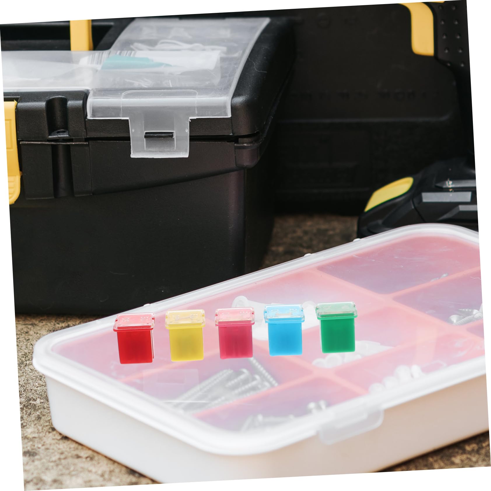 ULTECHNOVO 100pezzi Kit Assortimento Fusibili Auto Fusibili Scatola Sicurezza Automobilistica Per Impianti Elettrici Facile Sostituzione e Installazione Rapida