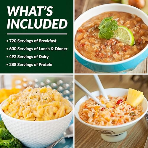 Miniatura 8 de Valley Food Storage Kit de suministro de alimentos a largo plazo de 30 días  350 porciones, 2.65oz + proteína diaria y más de 1,800 calorías por día