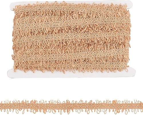 PH PandaHall Cinta de arpillera trenzada de 22 yardas, cinta de encaje Burlywood de 1 pulgada, cinta de yute tejida rústica, cintas de yute para