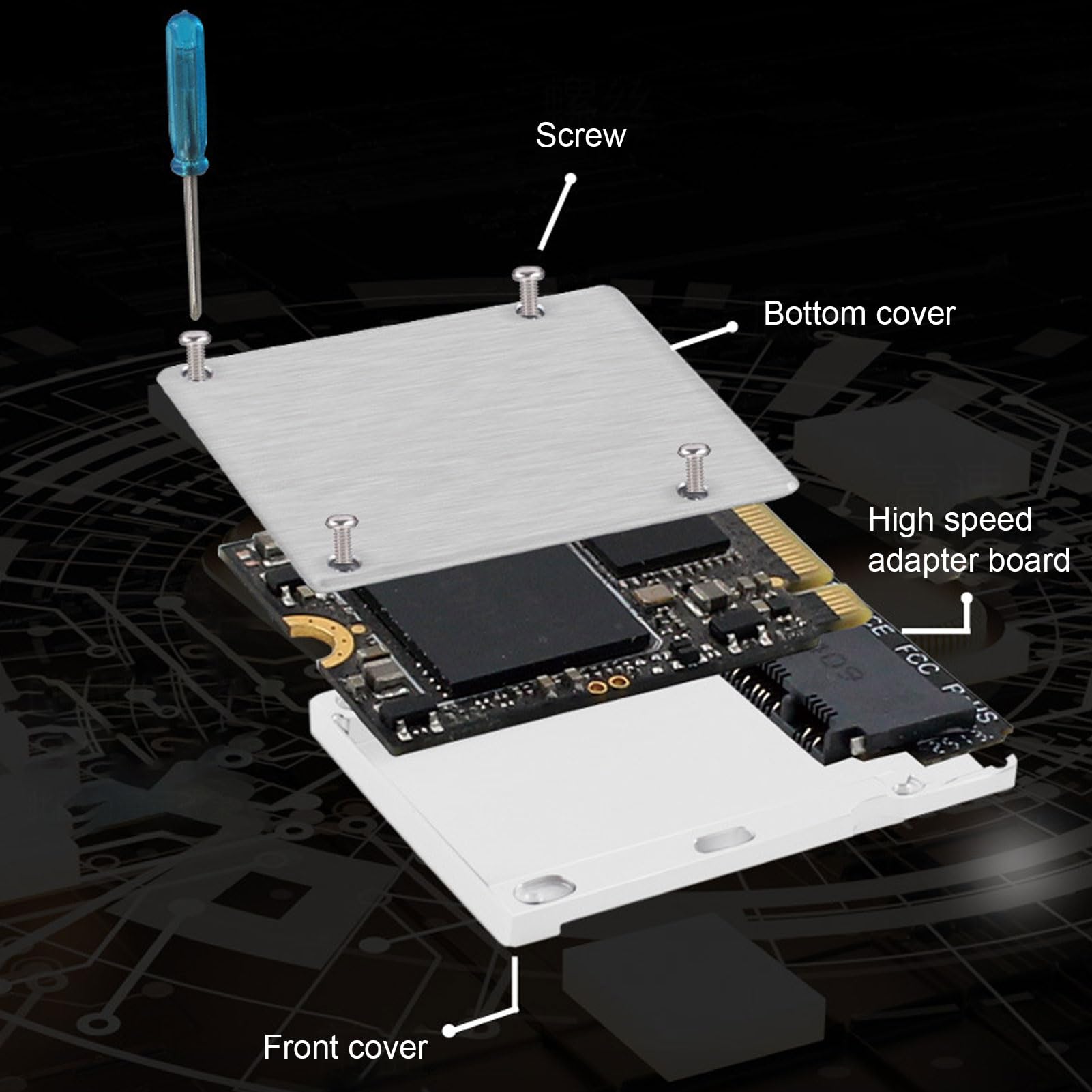 CF Express Type B, NVME 2230 M Adapter Klawiszowy dla Series X&S, R5C R1 R52, Ronin 4D z Aluminium Stopu, prędkość 32 Gb/S, PCIE 4.0 X2 Technologii