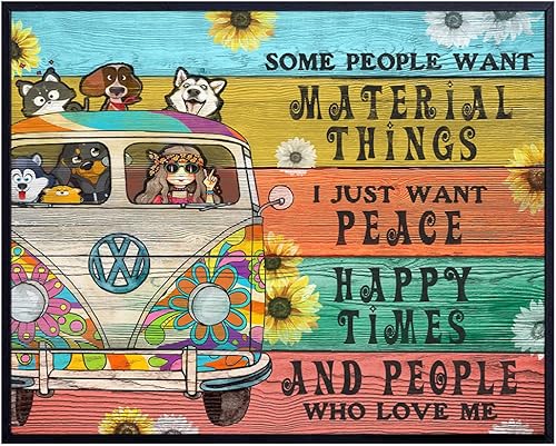 Decoración de pared con citas inspiradoras, arte de pared de girasol, decoración hippie, refranes positivos, regalos positivos para mujeres,