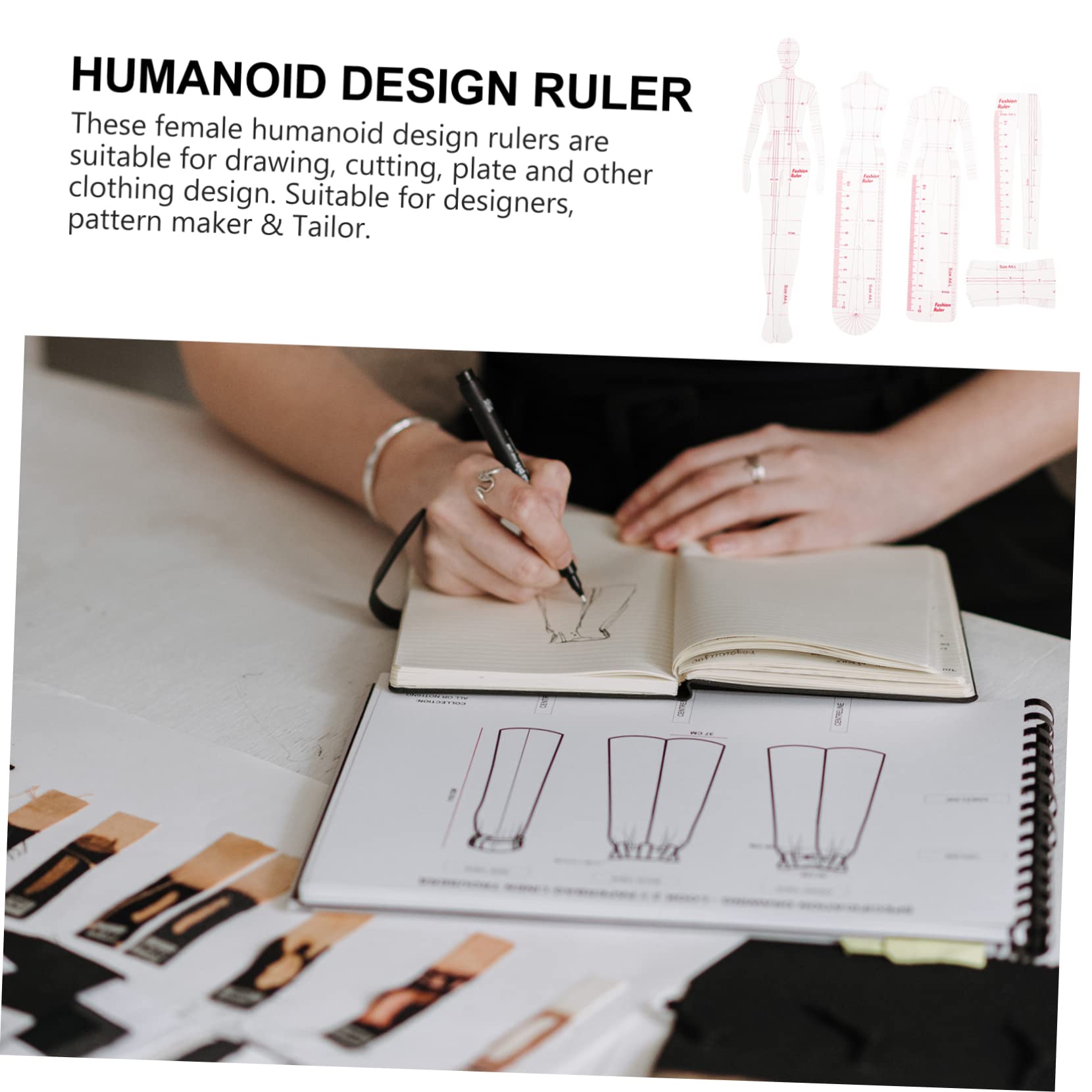 Lurrose 3juegos Plantilla De Dibujo Para Costura Regla Humanoide De Curvas Francesas Juego De Herramientas De Medición Para Diseño De Ropa Ligera y Portátil