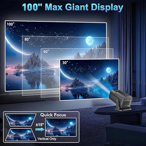 Miniatura 5 de Mini proyector, 2025 Full HD 1080P compatible con proyector de video, proyector de película pequeña portátil, compatible con iOSAndroidWindowsTV