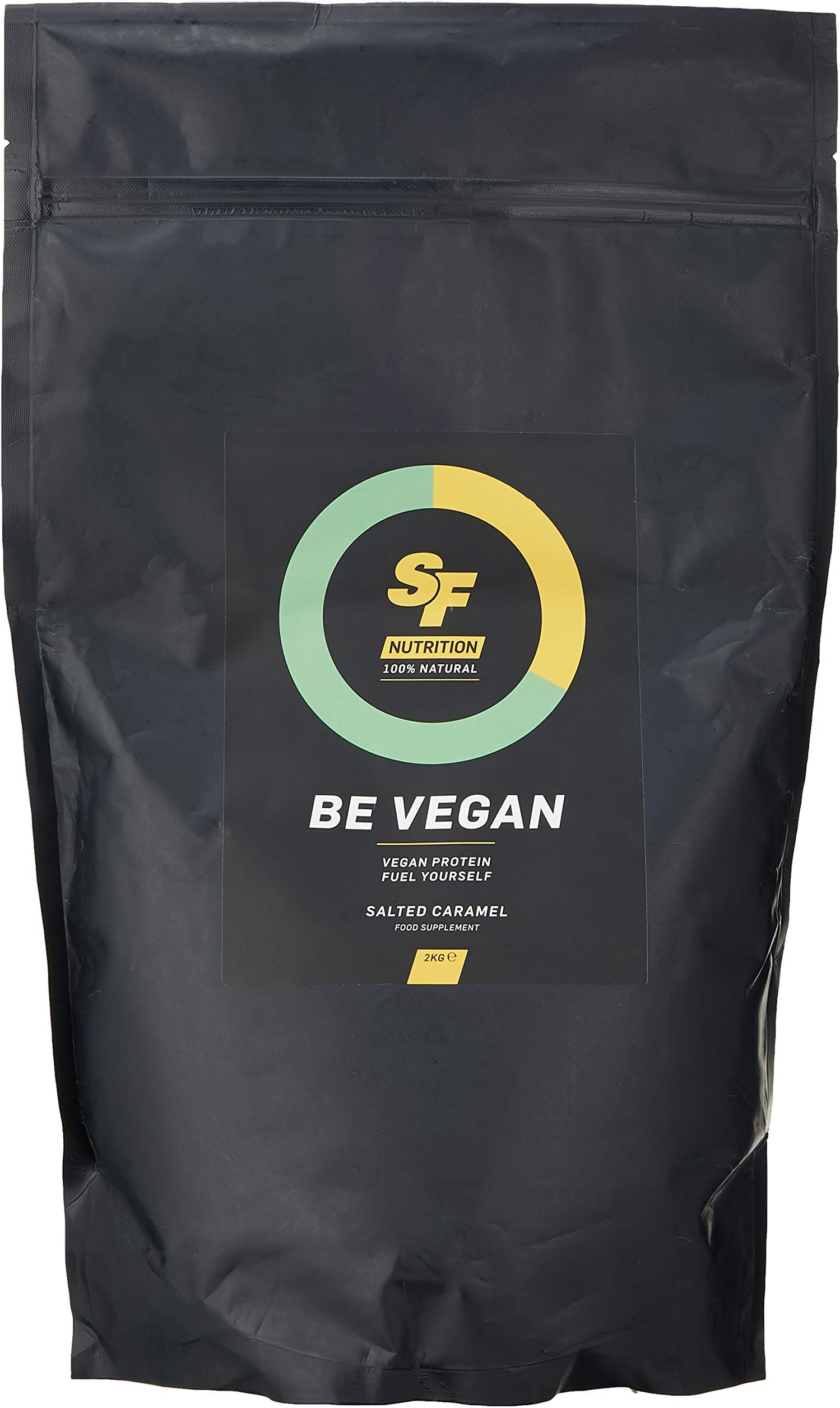 SF Nutrition Vegan Protein Powder | Salted Caramel 2 kg | Pea and Hemp Blend | Complete Amino Acid Profile